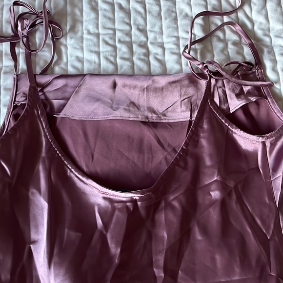 Mauve YaYa & Co ruched slip dress - Picture 2 of 6